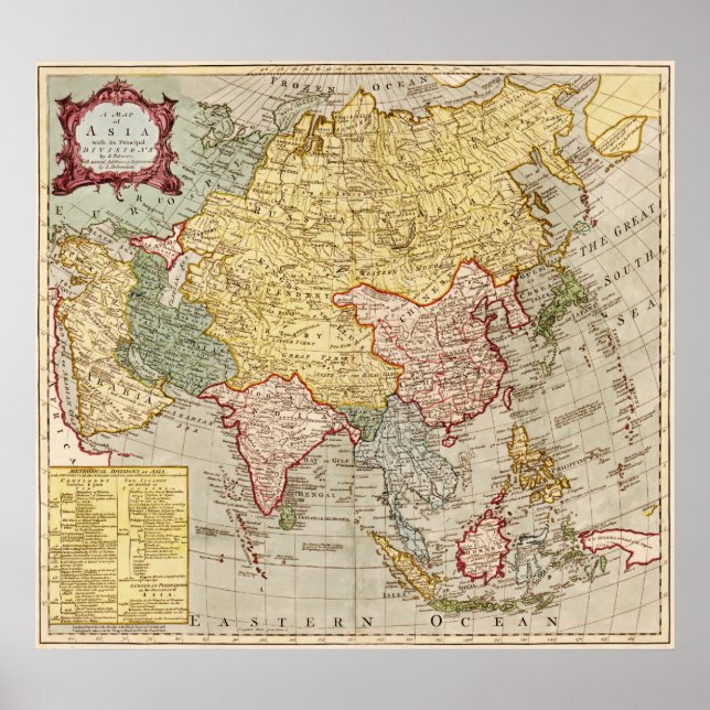 Póster AsiaPanoramic MapAsia 9 (Frente)