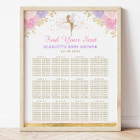 Asiento Baby Shower del Chica de hadas florales ro