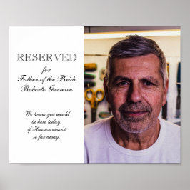 Póster Asiento conmemorativo de foto del padre de la novi