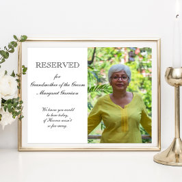 Póster Asiento conmemorativo de la foto de la abuela del 