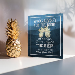Póster Asiento de boda de vidrio para la noche Encuentra