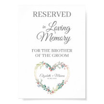 Asiento Reservado de Boda para Seres Queridos Cora