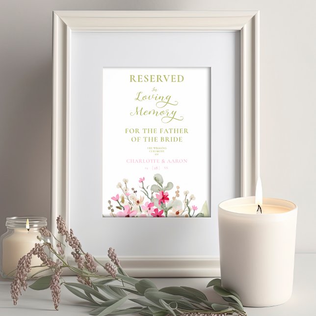 Póster Asiento reservado de memoria de amor de floral bod (Subido por el creador)