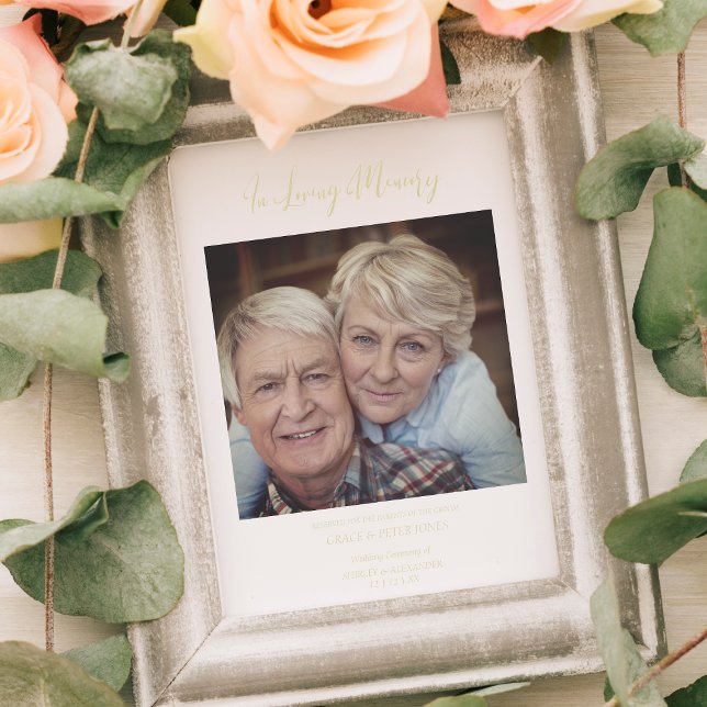 Póster Asiento Reservado de Recuerdo de Boda Seres Querid (Subido por el creador)