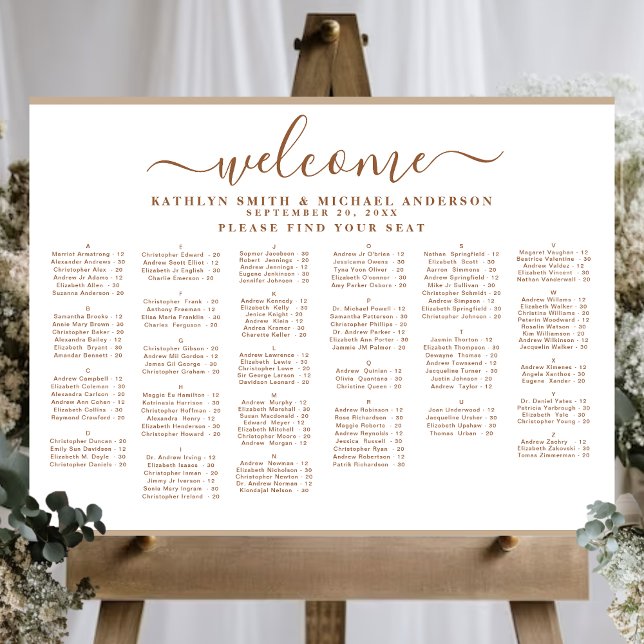 Póster Asientos Alfabéticos Bodas Beige-Moderno (Subido por el creador)
