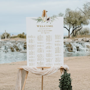 Póster Asientos Alfabéticos Geométricos Eucalyptus Gold