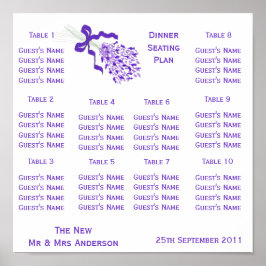 Póster Asientos Boda Lavender