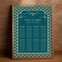 Póster Asientos Bodas Art Decó de los años 20