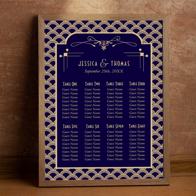 Póster Asientos Bodas Art Decó de los años 20 (Subido por el creador)