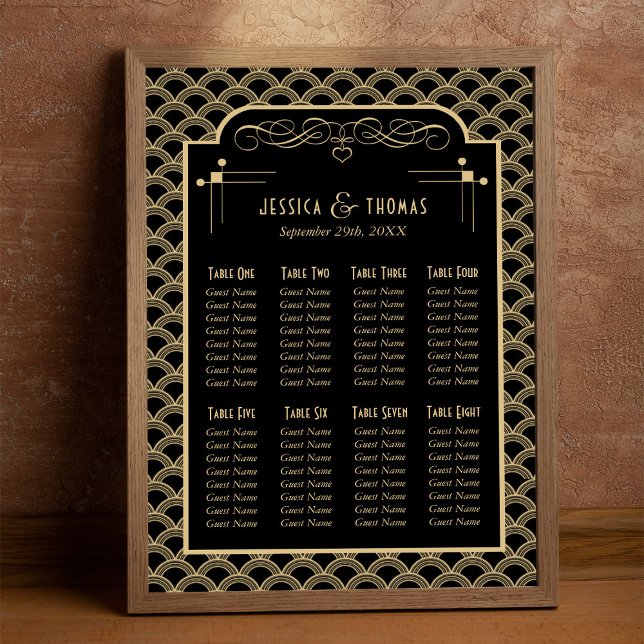 Póster Asientos Bodas Art Decó de los años 20 (Subido por el creador)