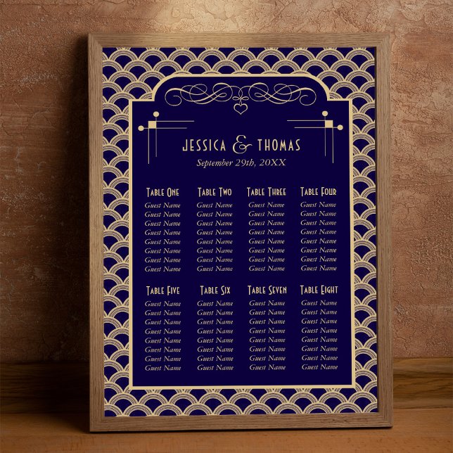 Póster Asientos Bodas Art Decó de los años 20 (Subido por el creador)