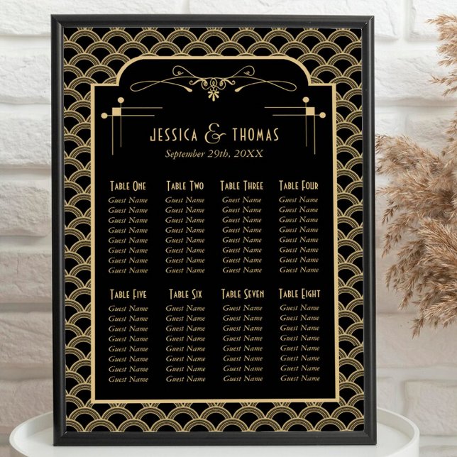 Póster Asientos Bodas Art Decó de los años 20 (Subido por el creador)