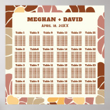 Asientos Bodas Terracotta Retro Groovy Boho