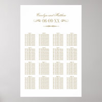 Asientos de Boda con Florituras de Oro Antiguo Vin