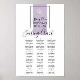 Póster Asientos de boda de algodón botánico lavanda plant