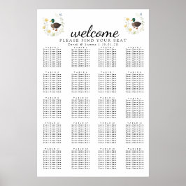 Póster Asientos de boda de pato silvestre Mallard