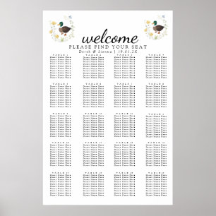 Póster Asientos de boda de pato silvestre Mallard