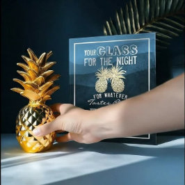 Póster Asientos de Boda Vidrio Para La Noche Encuentra Tu