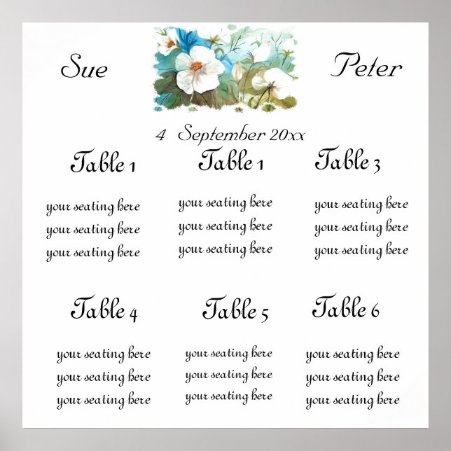 PÓSTER ASIENTOS DE CAMELIAS BLANCAS (Frente)