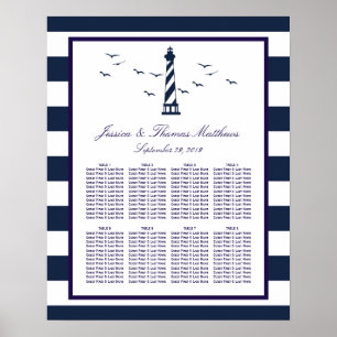 Póster Asientos de la colección de Bodas del faro náutico