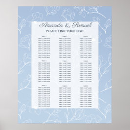 Póster Asientos de Magnolia Azul