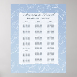 Póster Asientos de Magnolia Azul