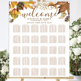Póster Asientos de mesa Rustic Autumn Boda 30
