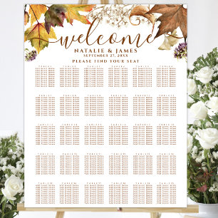 Póster Asientos de mesa Rustic Autumn Boda 30