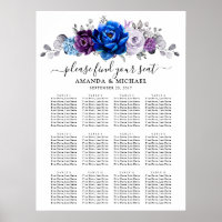 Asientos de Royal Blue Purple Navy Lilac Blooms