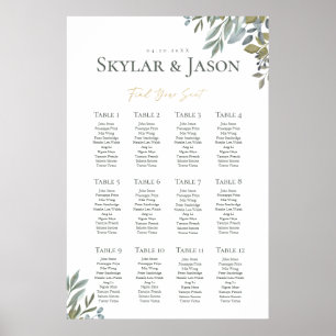 Póster Asientos Mínimos Foliage & Gold Geometric Terrariu