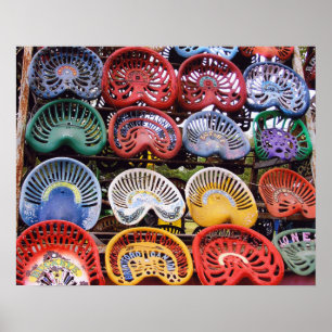 Póster Asientos para tractores en la exposición del tract