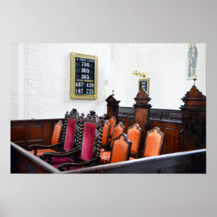 Póster Asientos reales en la Catedral de Aarhus, Dinamarc