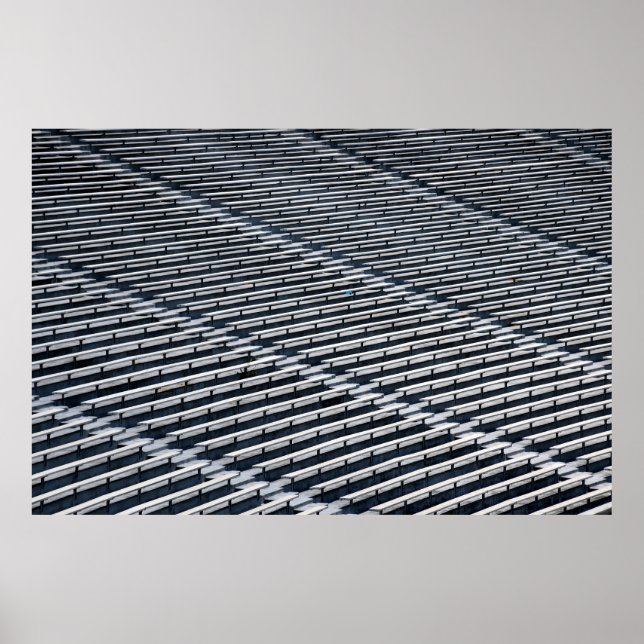 Póster Asientos vacíos de fútbol universitario (Frente)