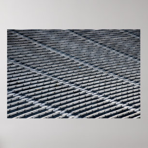 Póster Asientos vacíos del estadio de fútbol de la univer