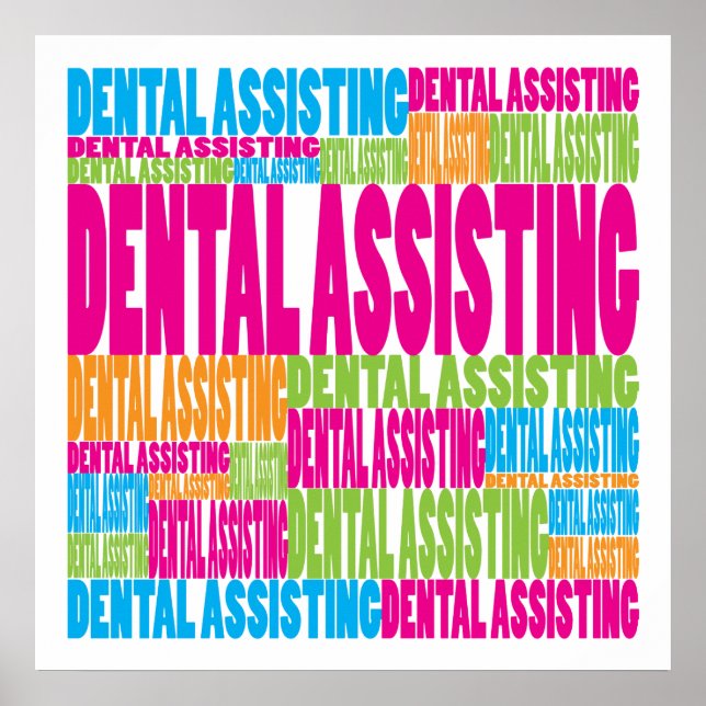 Póster Asistencia dental colorida (Frente)