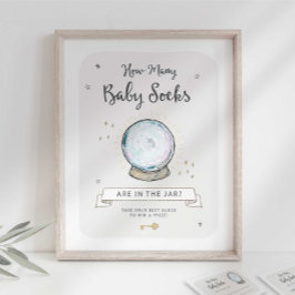 Póster Asistente Baby Shower: cuántos calcetines hay en l