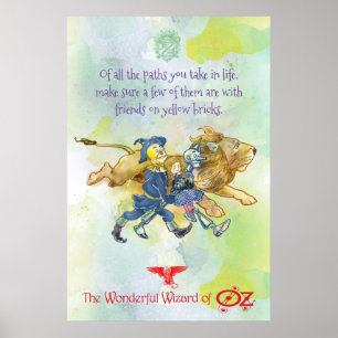 Póster ASISTENTE CLÁSICO DEL POSTER OZ - Ladrillos amaril