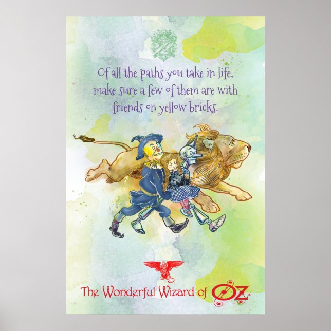 Póster ASISTENTE CLÁSICO DEL POSTER OZ - Ladrillos amaril (Frente)