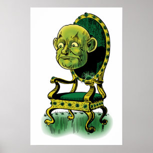 Póster Asistente de cosecha de oz, mago gruñón esmeralda