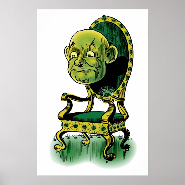 Póster Asistente de cosecha de oz, mago gruñón esmeralda (Frente)