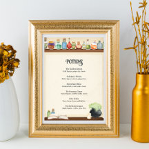 Asistente Fiesta Poster de tarjetas de menú de cóc