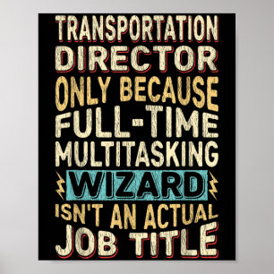 Póster Asistente para multitareas de Director de Transpor