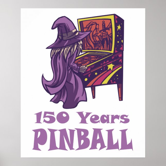Póster Asistente para pinball de 150 años Cumpleaños de A (Frente)