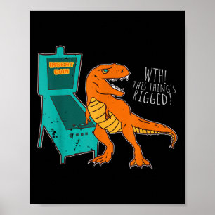 Póster Asistente para pinball de dinosaurio - Pictograma