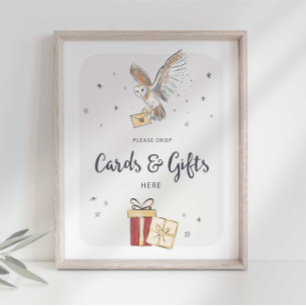 Póster Asistente para tarjetas y regalos Rótulo Fiesta