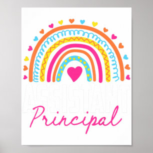 Póster Asistente Principal Funny Job Title School Trabaja