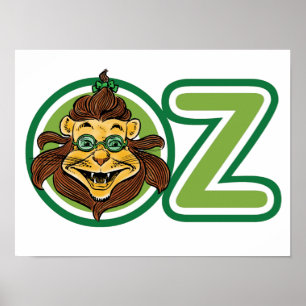 Póster Asistente vintage de Oz, León en la letra O