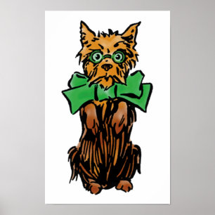 Póster Asistente Vintage de Oz Toto Perro con Lazo Verde