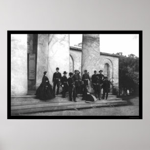 Póster Asistentes del Funeral de Robert E. Lee 1870