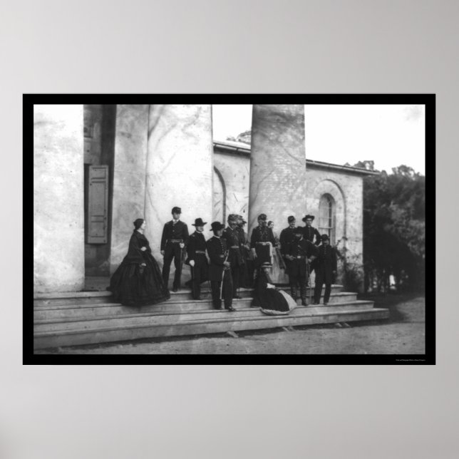 Póster Asistentes del Funeral de Robert E. Lee 1870 (Frente)
